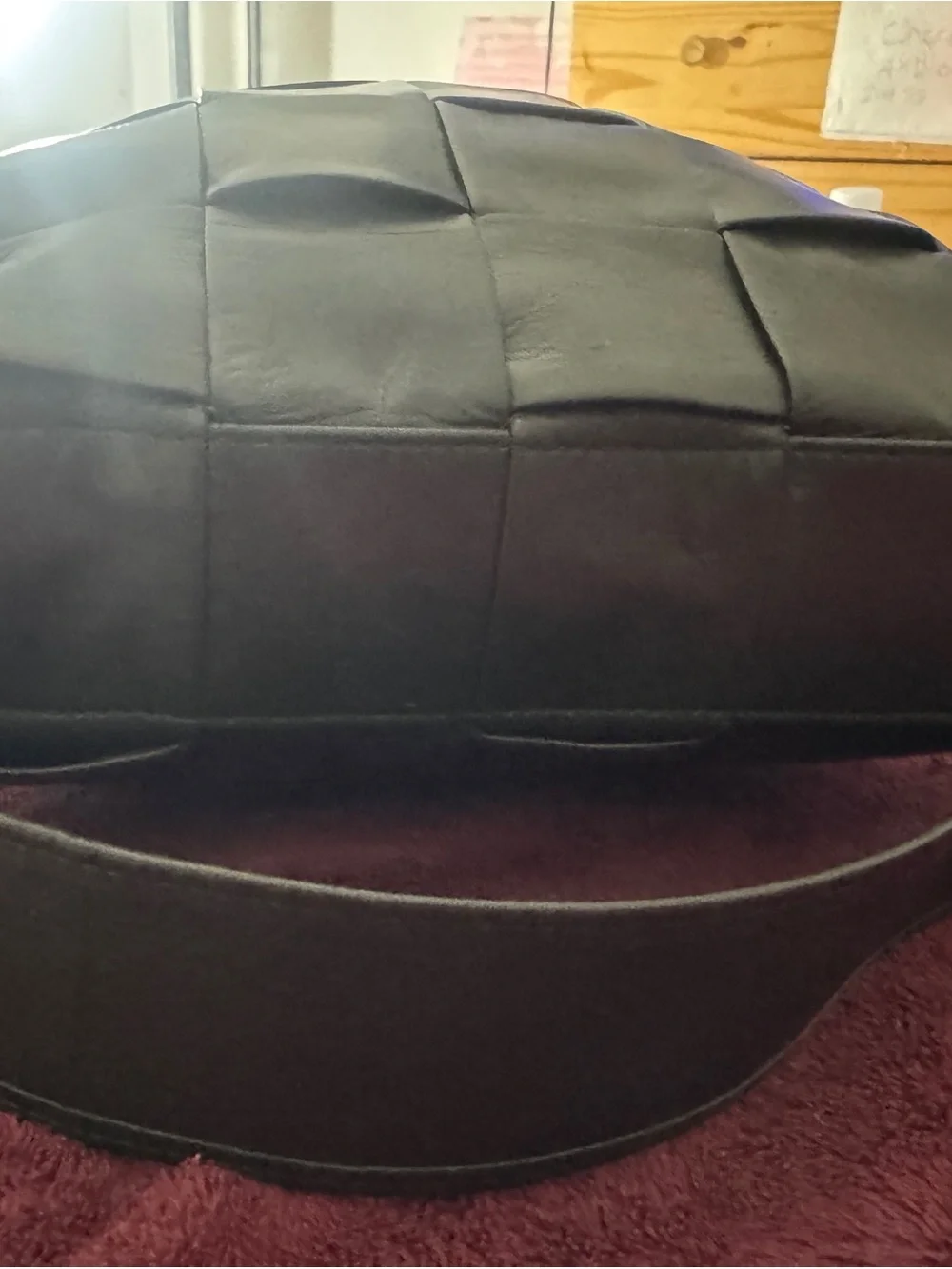 Bottega Veneta Dark Green Intrecciato Leather Messenger Bag